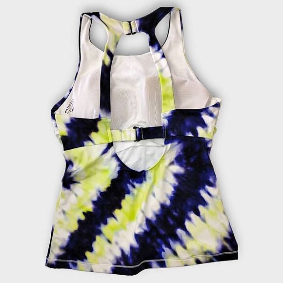 Athleta Womens Top Sz 34BC Green Racer‎ Tank Bra Insert Support Athletic Yoga - Picture 2 of 7